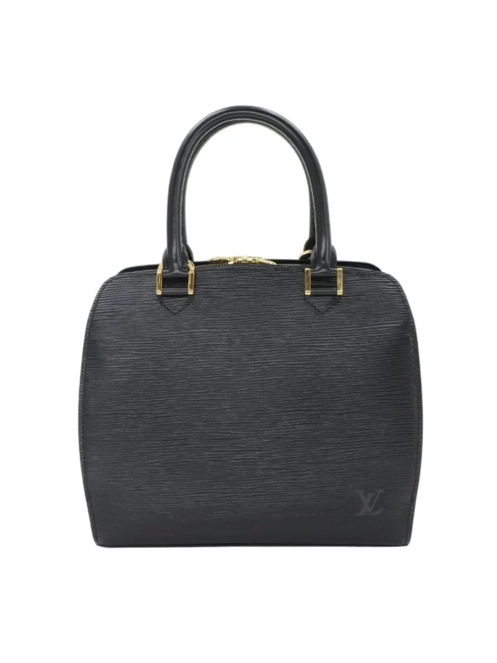 Louis Vuitton Epi Pont Neuf Hand Bag Leather Noir Gold